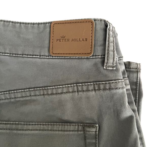 Peter Millar Other - PETER MILLAR Gray-Taupe Straight Leg Stretch Jeans Mens sz 34 x 33 Preppy Golf